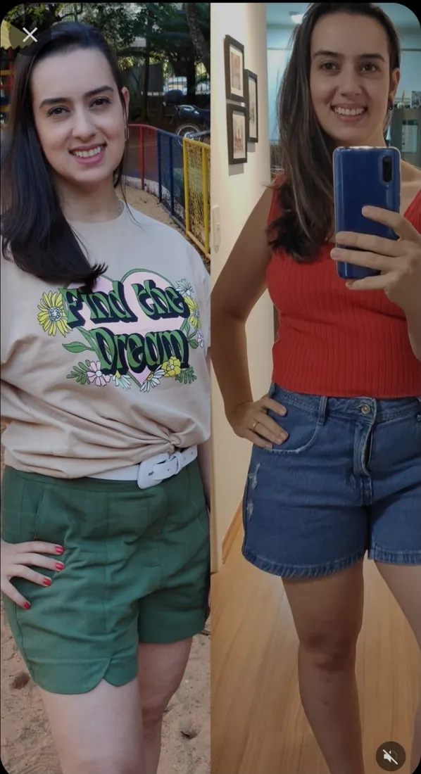 Antes e depois de aluna da RO Training