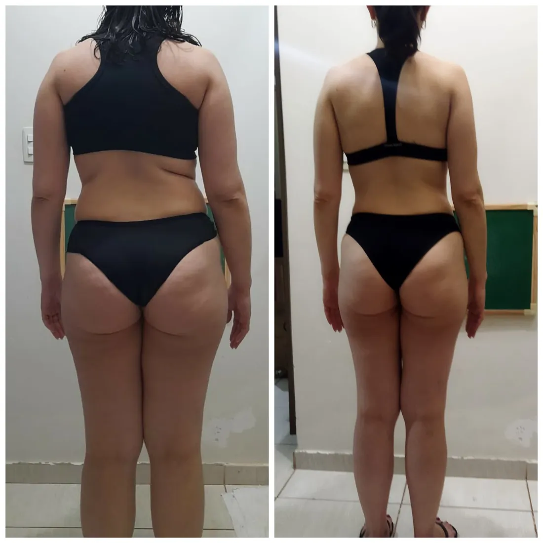 Antes e depois de aluna da RO Training