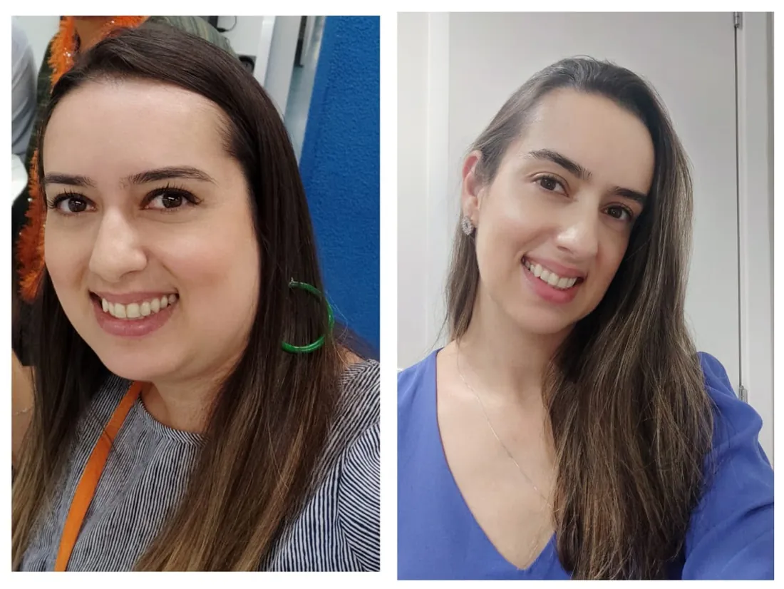 Antes e depois de aluna da RO Training