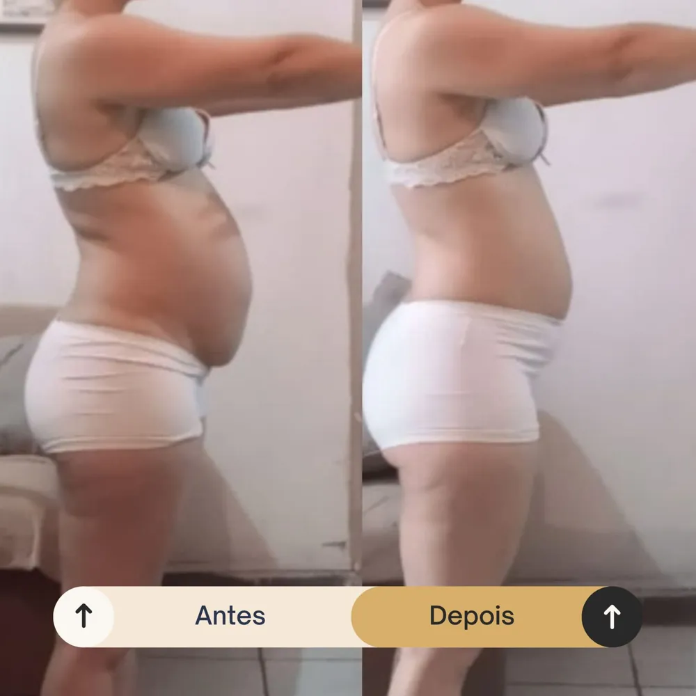 Antes e depois de aluna da RO Training
