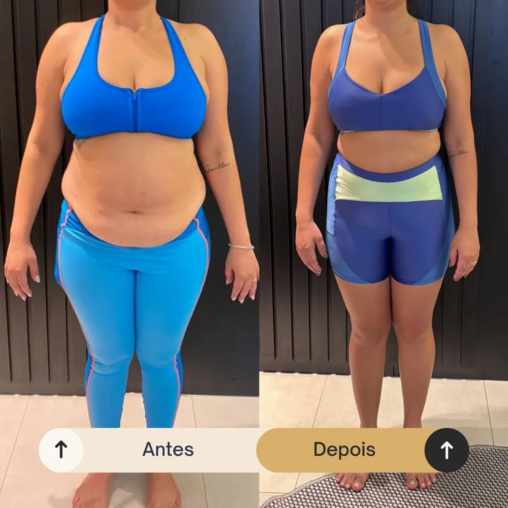 Antes e depois de aluna da RO Training