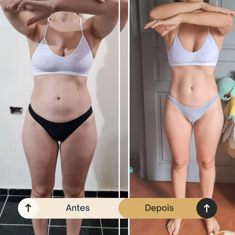 Antes e depois de aluna da RO Training