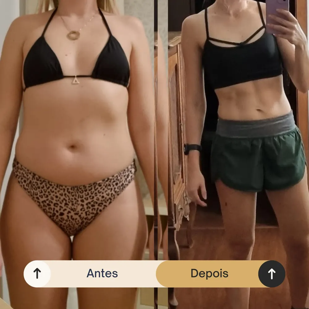 Antes e depois de aluna da RO Training